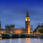 Big Ben and House of Parliament, London, UK, in the dusk evening